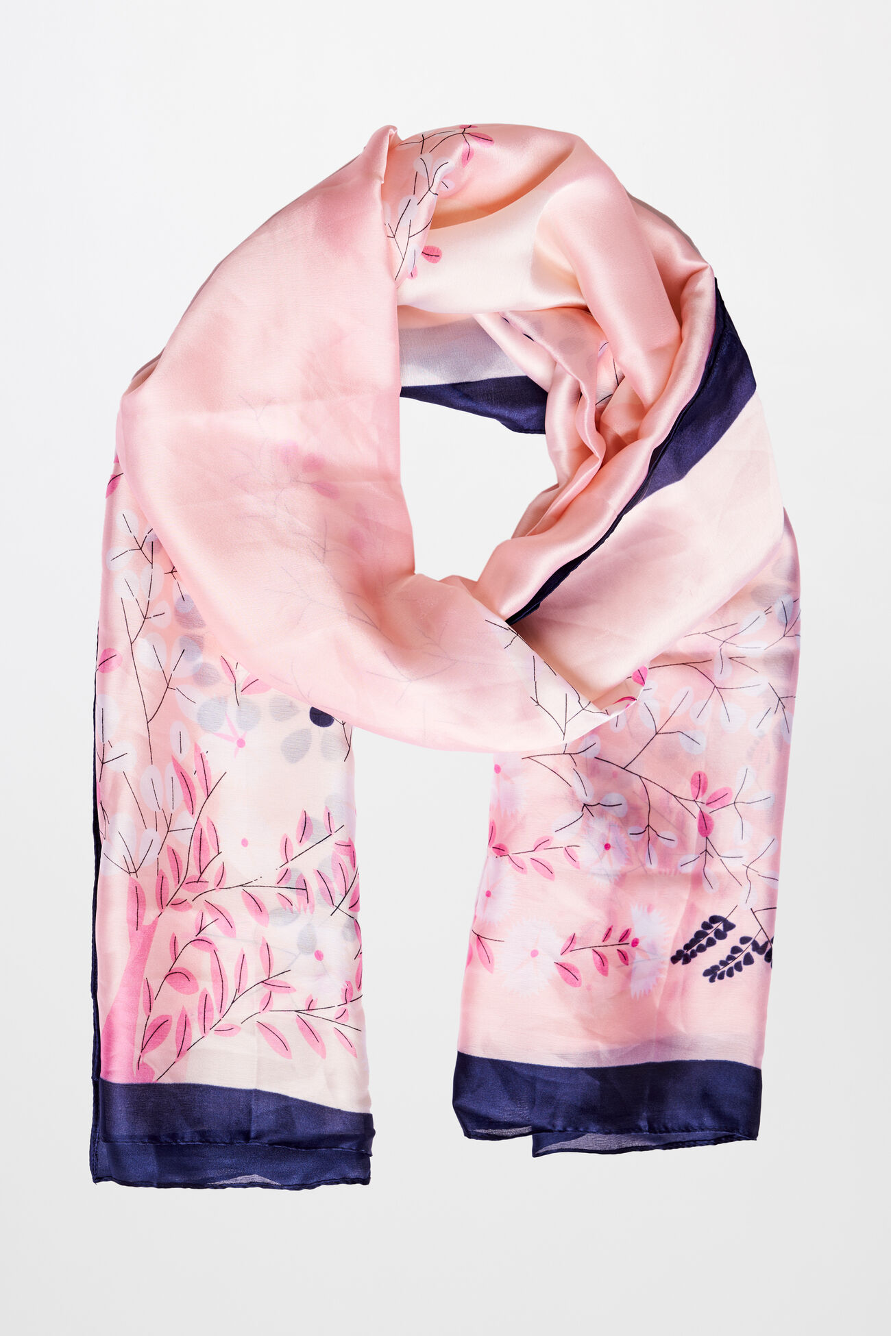 Pink Solid Scarf, , image 1